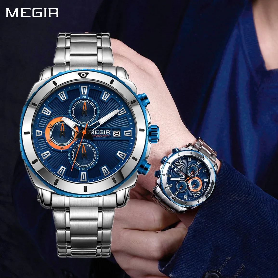 MEGIR Chronograph Quartz Watches