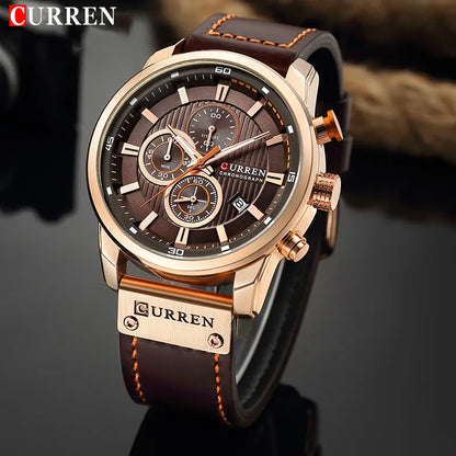 CURREN Luxury Leather Watches
